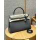 에르메스 Hermes Kelly 35cm Evercolor 8F Etain/silver