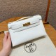에르메스 Hermes Kelly Pochette 22cm Epsom 01 Blanc/gold
