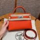 에르메스 Hermes Mini Kelly 19cm Epsom 9J Feu/silver