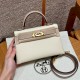 에르메스 Hermes Mini Kelly 19cm Epsom 10 Craie and S2 Trench/gold