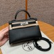 에르메스 Hermes Mini Kelly 19cm Epsom 89 Noir/silver