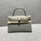 에르메스 Hermes Mini Kelly 19cm KK ostrich 80 Gris Perle/gold