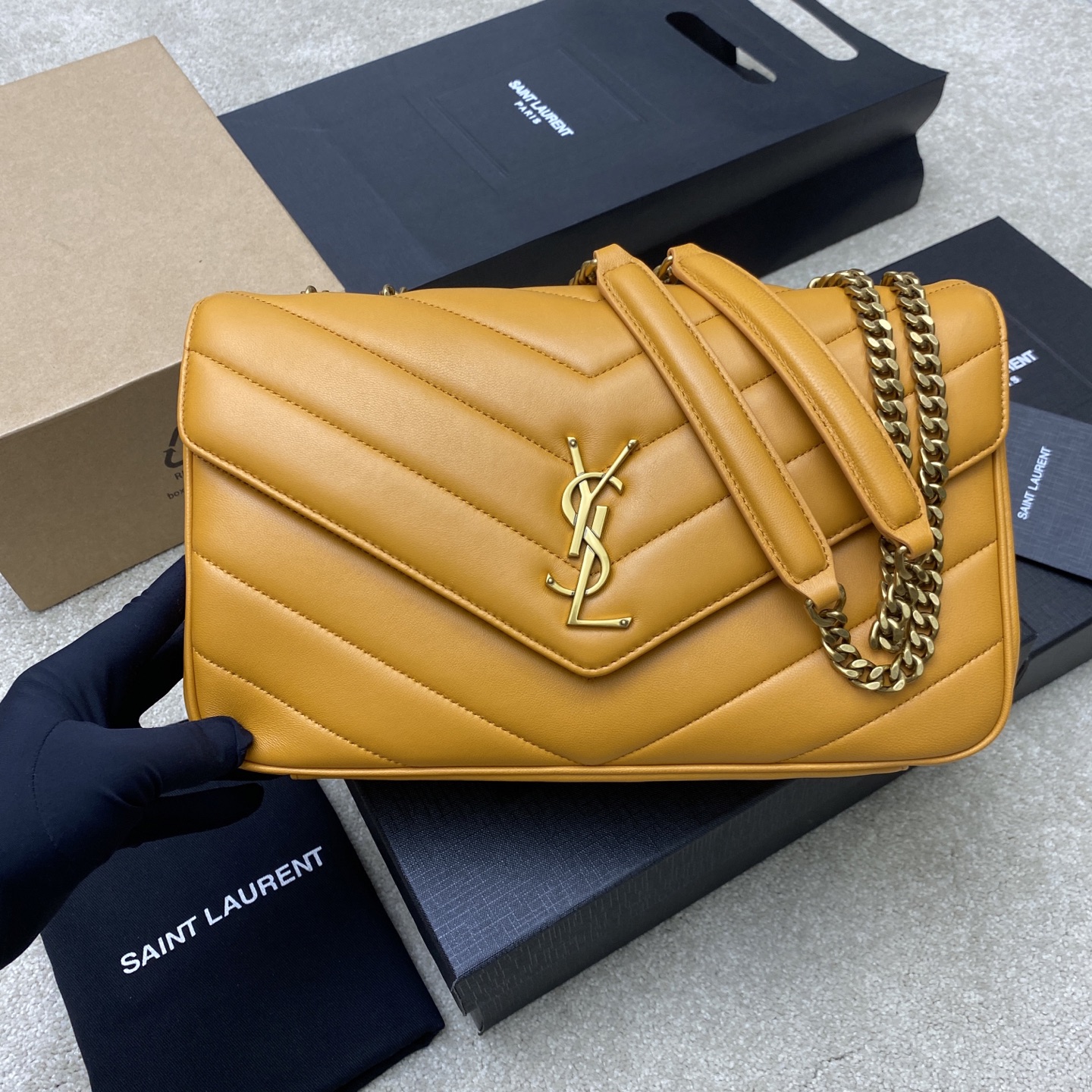 생로랑 Saint laurent/YSL 801439 Loulou Medium in Matelasse Lambskin