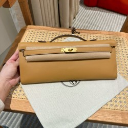 에르메스 Hermes Kelly cut 31cm Swift 4B Biscuit/gold