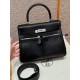에르메스 Hermes Kelly Lakis 28cm Swift 89 Noir/silver