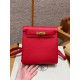 에르메스 Hermes Kelly Ado 21cm Clemence Q5 Rouge casaque/gold