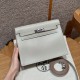 에르메스 Hermes Kelly danse 22cm swift M4 Gris pale/silver