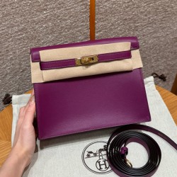 에르메스 Hermes Kelly danse 22cm swift P9 Anemone/gold