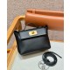 에르메스 Hermes Kelly 2424 21cm Swift 89 Noir/gold