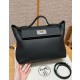 에르메스 Hermes Kelly 2424 29cm Togo 89 Noir/silver