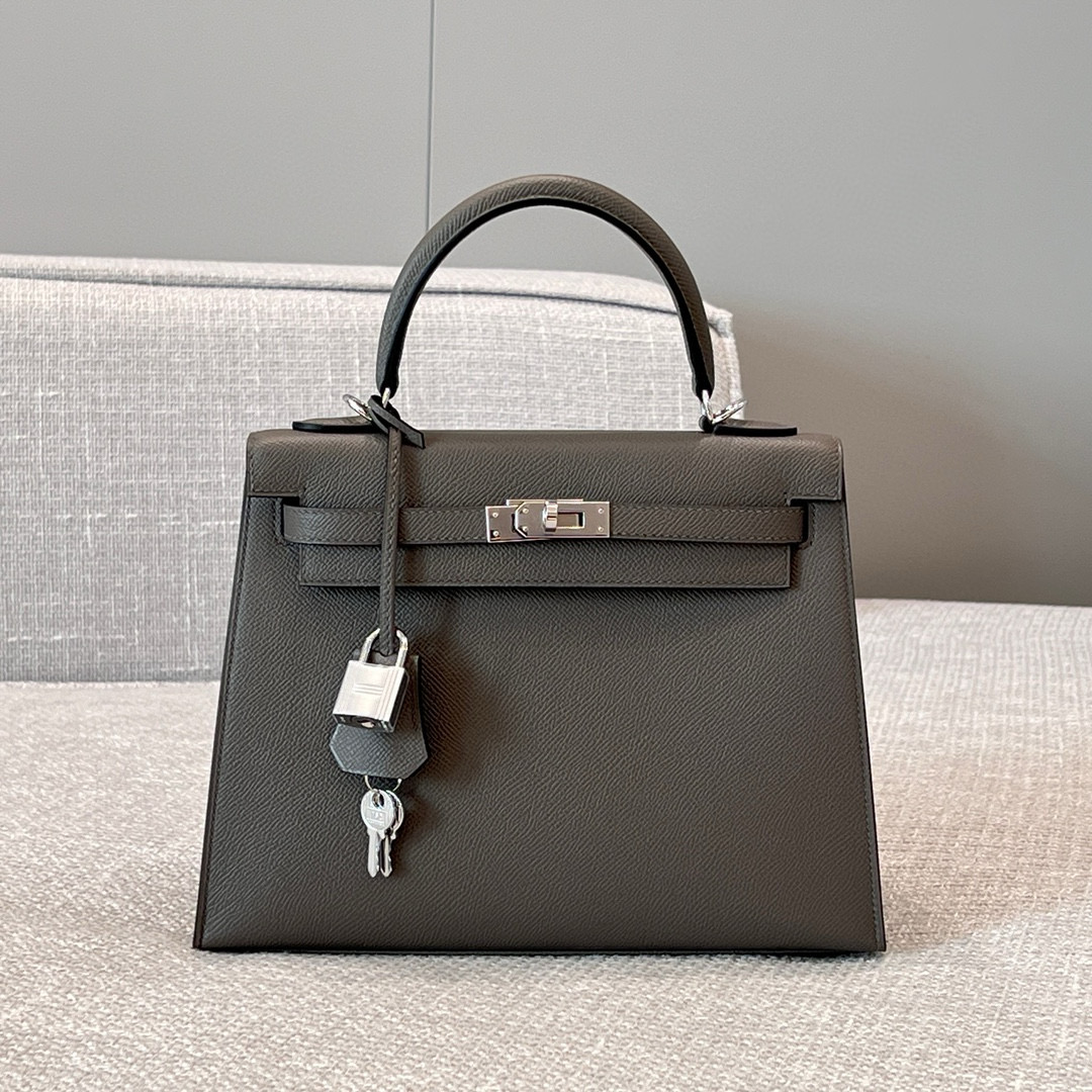 에르메스 Hermes Kelly 25cm Epsom 0L Girs Meyer/silver