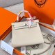에르메스 Hermes Kelly 25cm Germany Leather 10 Craie/silver