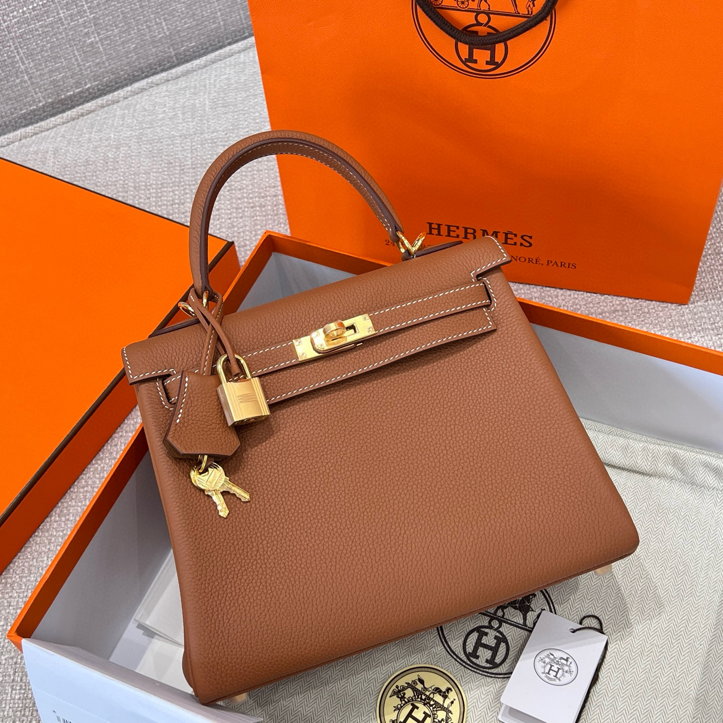 에르메스 Hermes Kelly 25cm Germany Leather 37 Gold/gold