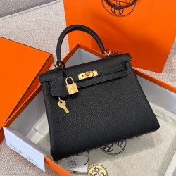 에르메스 Hermes Kelly 25cm Germany Leather 89 Noir/gold