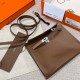 에르메스 Hermes Kelly danse Germany Leather D0 Beige de weimar and 0F Blue Frida/silver