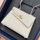 에르메스 Hermes Kelly II Sellier 20cm Epsom 10 Craie/gold