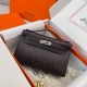 에르메스 Hermes Kelly Pochette KK ostrich 88 Graphite/silver