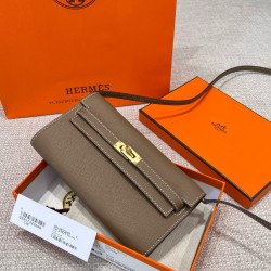 에르메스 Hermes Kelly to go Germany Leather 18 Etoupe/gold