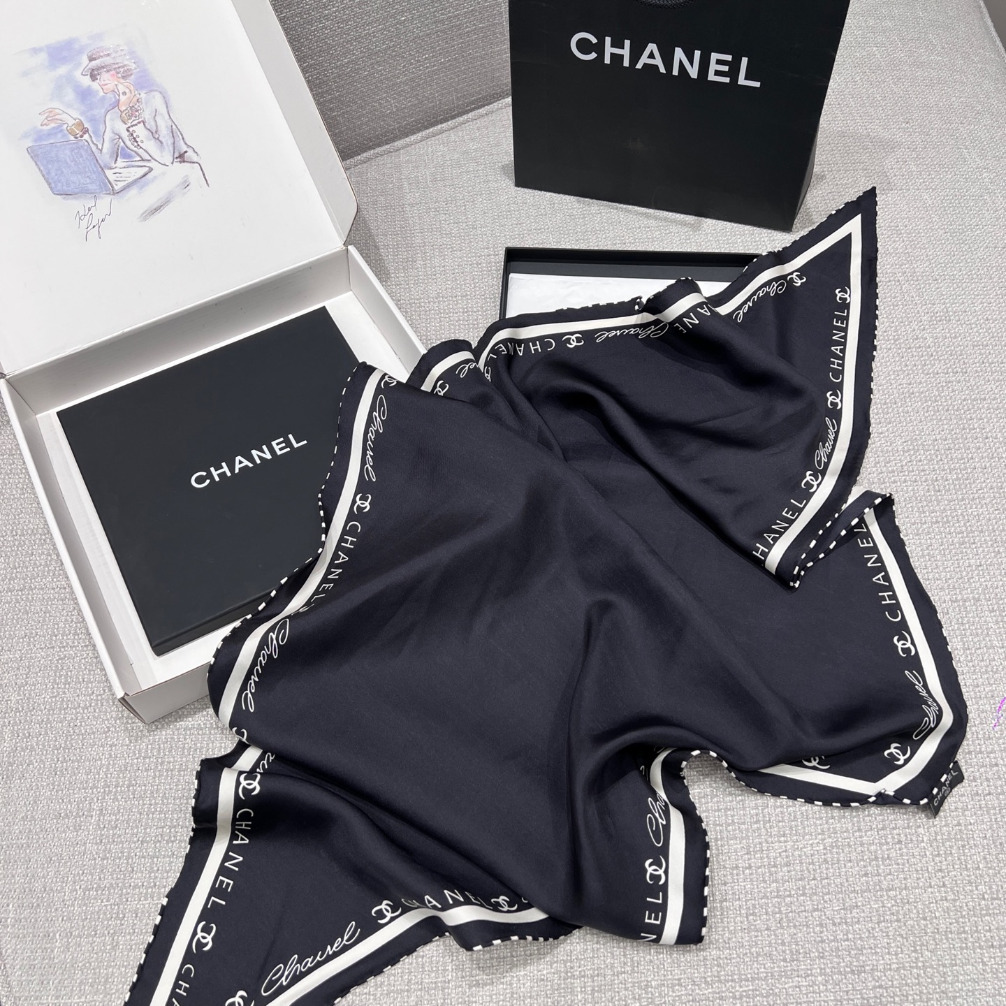 샤넬 CHANEL 스카프 160x65cm