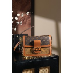 【GR】루이비통 Louis Vuitton M45958 Dauphine MM Chain Strap Monogram and Monogram Reversed