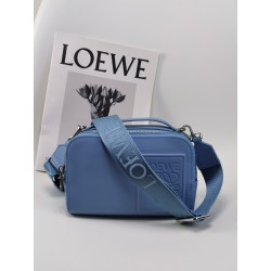 로에베 Loewe C565R41X04 Mini Camera Crossbody Bag in Satin Calfskin Blue