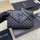 생로랑 Saint laurent/YSL 392739 Monogram Chain Wallet in Mix Matelasse Grain De Poudre Embossed Leather Black