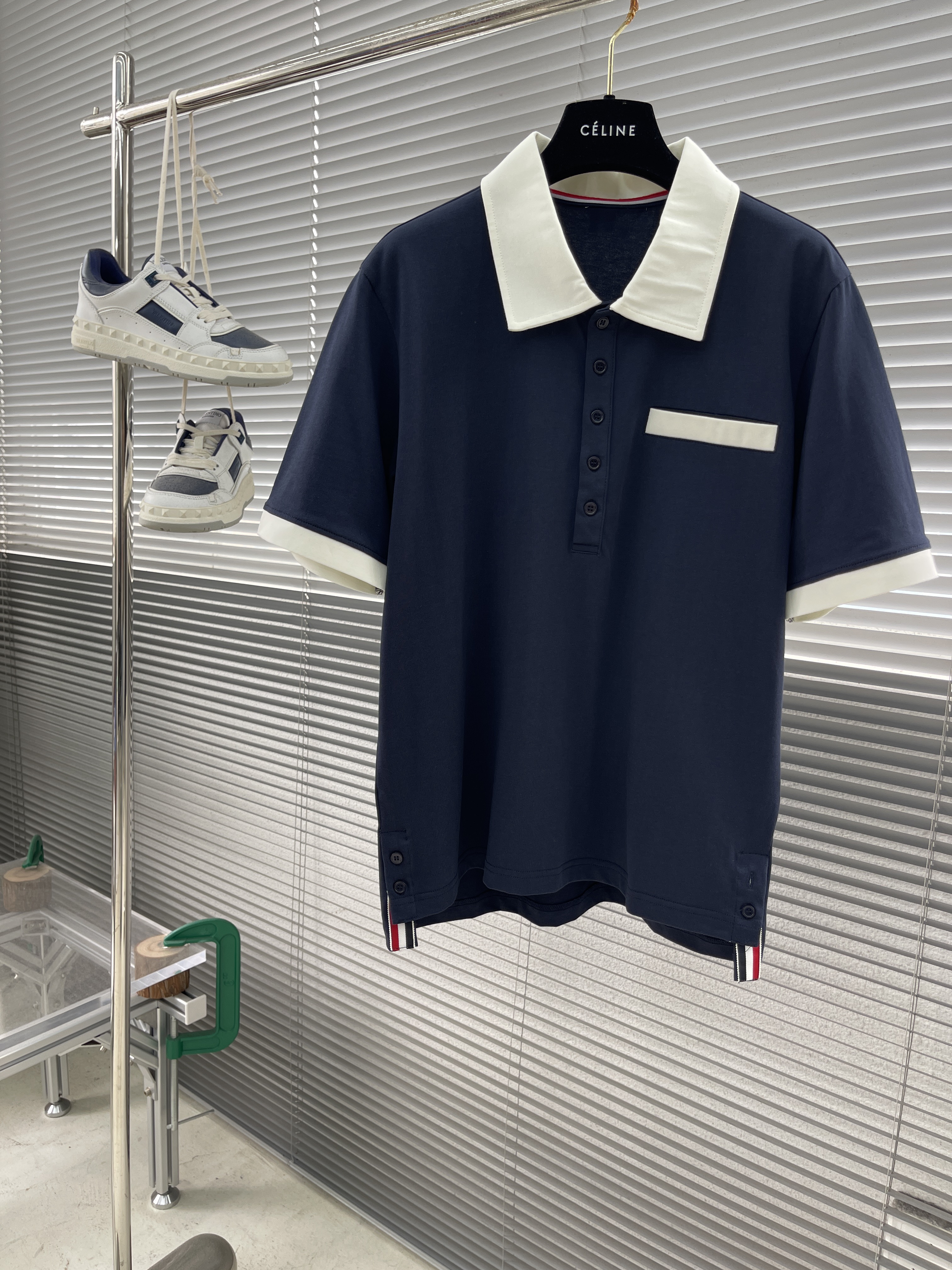 톰브라운 Thom Browne 반팔 폴로 셔츠