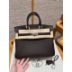 에르메스 Hermes Birkin 25cm Togo and chèvre 47 Chocolat/silver