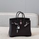 에르메스 Hermes Brikin 25cm Swift 46 Ebene/silver