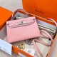 에르메스 Hermes Mini Kelly chèvre 5P Pink/silver
