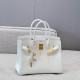 에르메스 Hermes Brikin 30cm Germany Leather 01 Blanc/gold