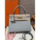 에르메스 Hermes Kelly 28cm Epsom 8U Blue glacier/gold