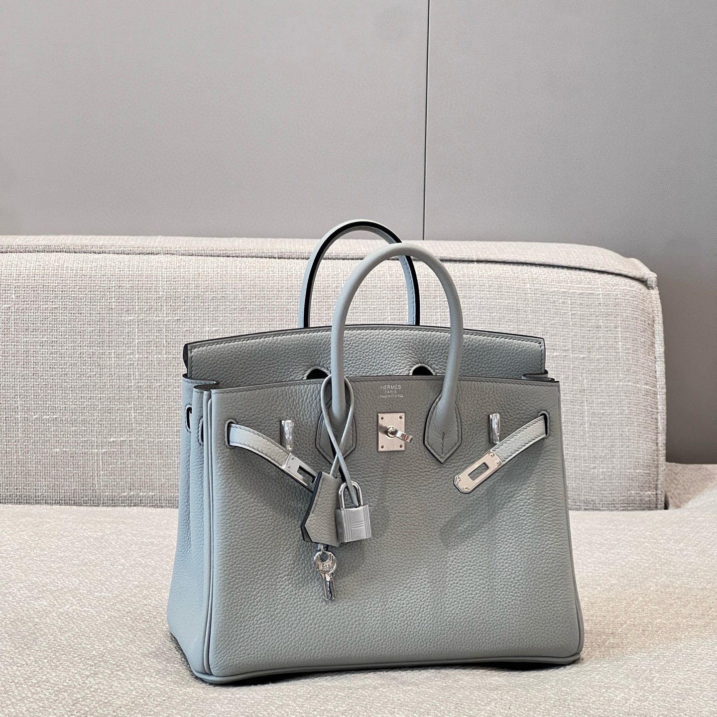 에르메스 Hermes Brikin 25cm Germany Leather P0 Girs Pantin/silver