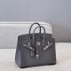에르메스 Hermes Brikin 25cm Lizard Grey/silver