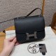 에르메스 Hermes Constance with mirror 19cm Epsom 88 Graphite/silver
