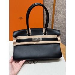 에르메스 Hermes Shoulder Birkin 30cm Swift 89 Noir/silver