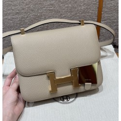 에르메스 Hermes Constance with mirror 24cm Epsom S2 Trench/gold