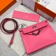 에르메스 Hermes Kelly danse Germany Leather U5 Rose lipstick/silver