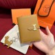 에르메스 Hermes Bearn Compact wallet 12cm Epsom 2S Sesame and 08 Blue pale/silver