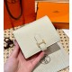 에르메스 Hermes Bearn Compact wallet 12cm Epsom 10 Craie/gold