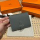 에르메스 Hermes Bearn Compact wallet 12cm Epsom 63 Vert Amanda/silver