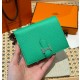 에르메스 Hermes Bearn Compact wallet 12cm Epsom OZ Comics and OS Vert Fizz/silver