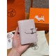 에르메스 Hermes Bearn combine wallet 11cm chèvre 09 Mauve pale/silver