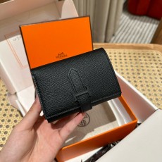 에르메스 Hermes Bearn combine wallet 11cm Chevre 89 Noir/black
