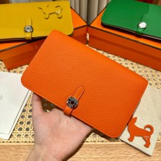 에르메스 Hermes Dogon 20cm Togo 93 Orange/silver