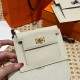에르메스 Hermes Kelly pocket wallet 13cm Epsom 10 Craie/gold