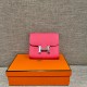 에르메스 Hermes Constance Wallet 13cm Epsom 8W  Rose azalee/silver