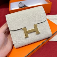 에르메스 Hermes Constance Wallet 13cm Epsom 10 Craie/gold