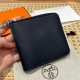 에르메스 Hermes Zipengo II Chaine d'Ancre Wallet 12cm Evercolor 2Z Blue nuit/sliver