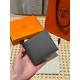 에르메스 Hermes MC² Copernic Short wallet 9cm evercolor 0L Gris Meyer and C6 Vert Gris